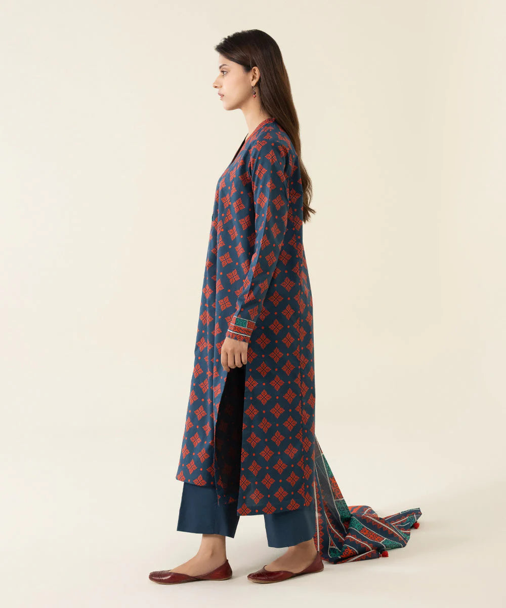 Sapphire | Unstitched 3Pc Printed Lawn Suit | U3P-DY23V4-32R
