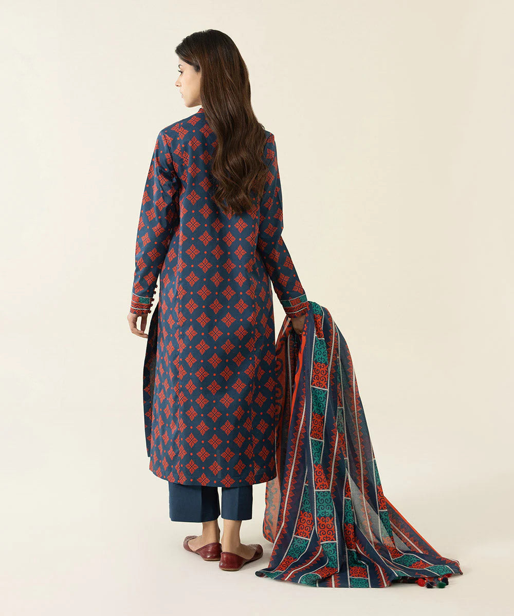 Sapphire | Unstitched 3Pc Printed Lawn Suit | U3P-DY23V4-32R