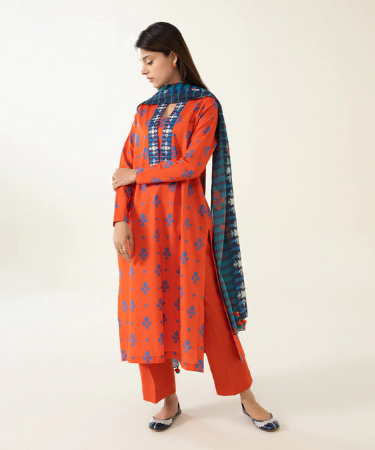 Sapphire | Unstitched 3Pc Printed Lawn Suit | U3P-DY23V4-33R