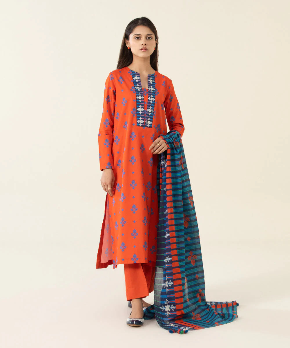 Sapphire | Unstitched 3Pc Printed Lawn Suit | U3P-DY23V4-33R