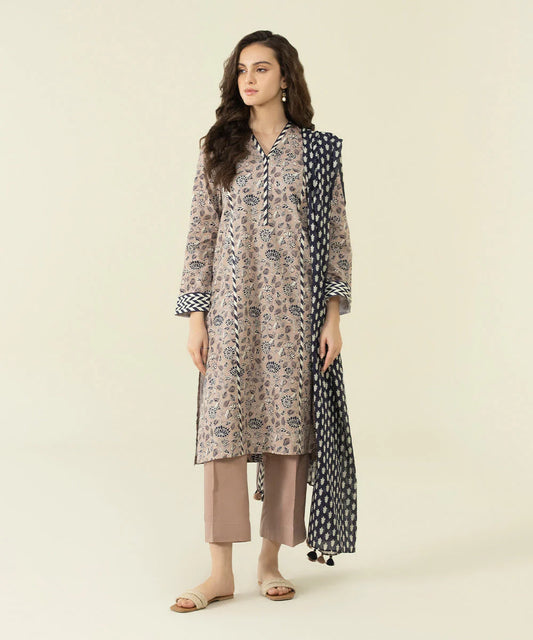 Sapphire | Unstitched 3Pc Printed Lawn Suit | U3P-DY23V4-35-R