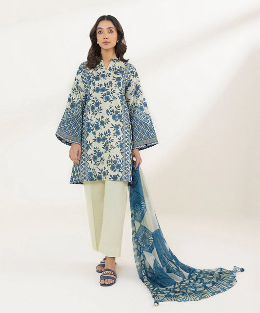 Sapphire | Unstitched 3Pc Printed Lawn Suit | U3P-DY23V4-5B