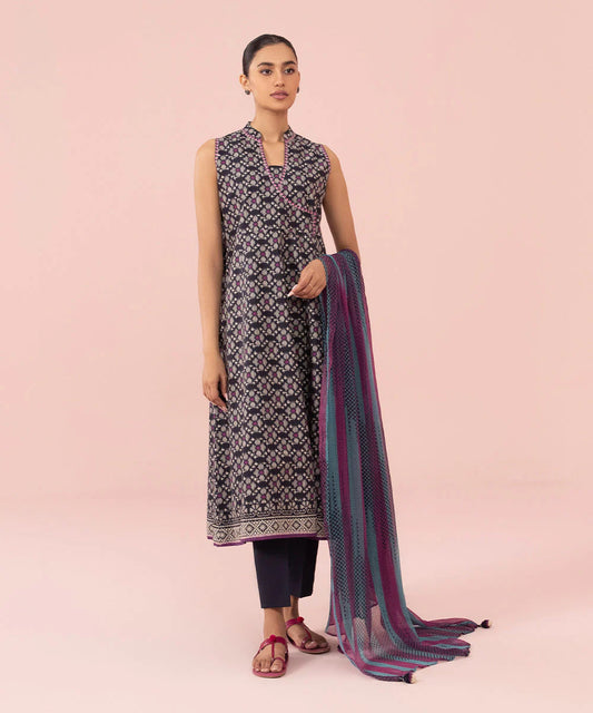 Sapphire | Unstitched 3Pc Printed Cambric Suit | U3P-DY23V5-10