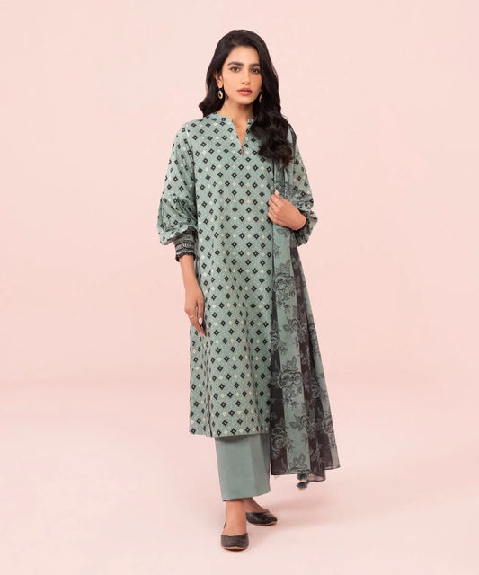 SAPPHIRE | UNSTITCHED 3 PIECE PRINTED LAWN SUIT