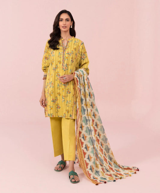 Sapphire | Unstitched 3Pc Printed Lawn Suit | U3P-DY23V5-23R