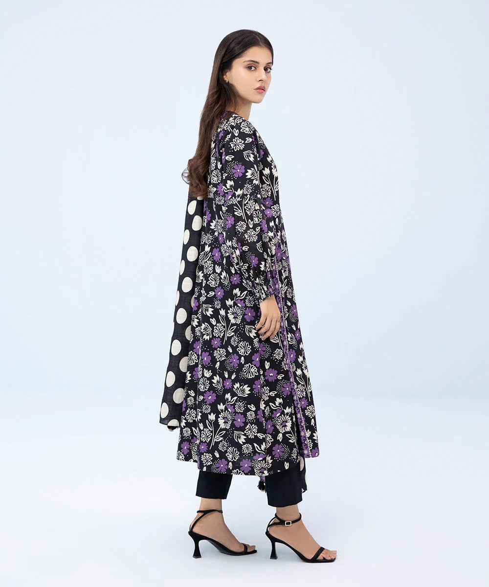 SAPPHIRE | UNSTITCHED 3 PIECE PRINTED KHADDAR SUIT