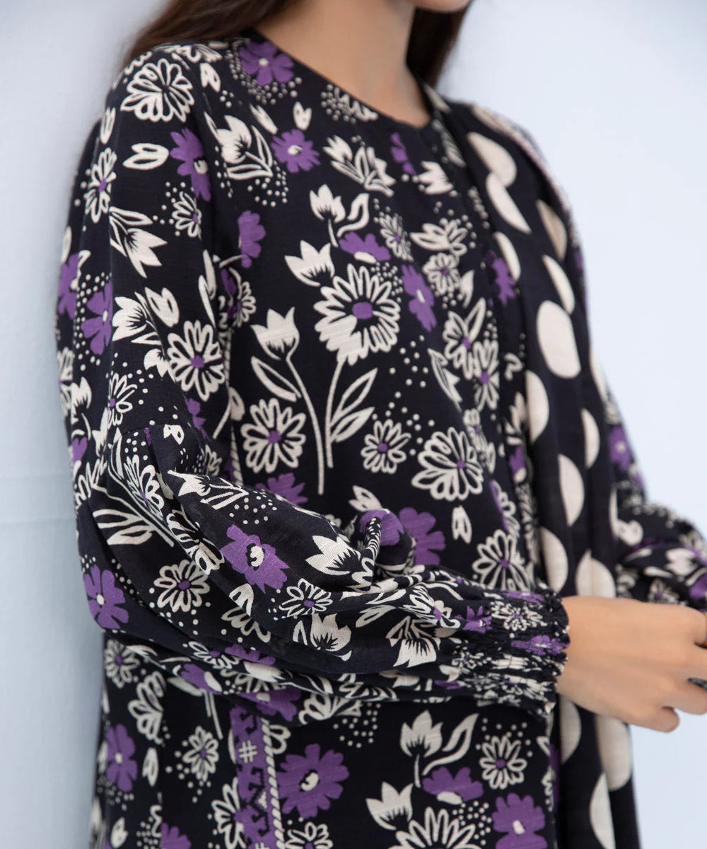 SAPPHIRE | UNSTITCHED 3 PIECE PRINTED KHADDAR SUIT