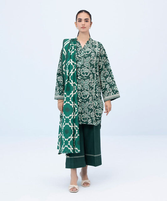 SAPPHIRE | UNSTITCHED 3 PIECE PRINTED KHADDAR SUIT