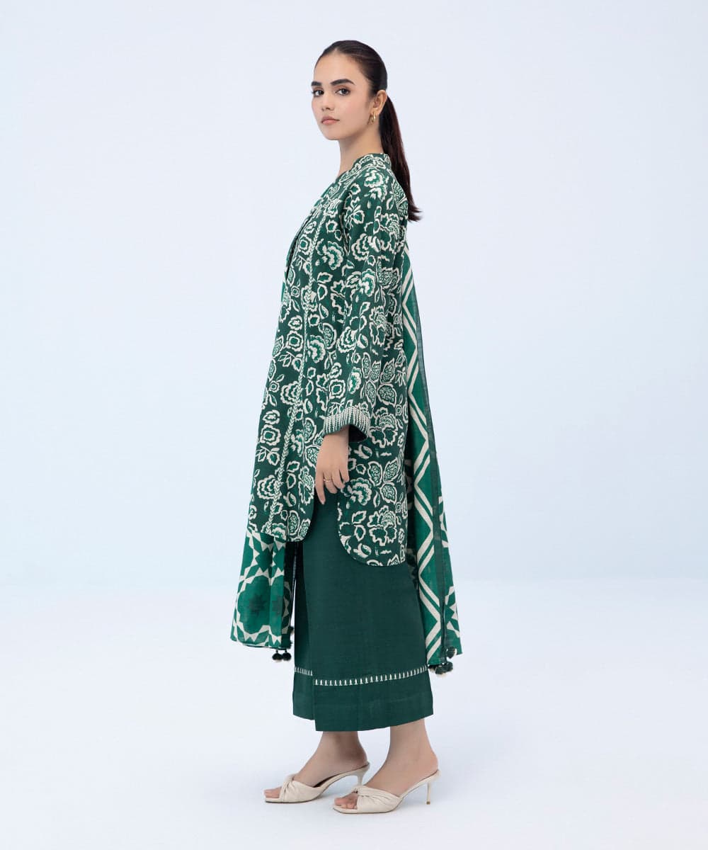 SAPPHIRE | UNSTITCHED 3 PIECE PRINTED KHADDAR SUIT