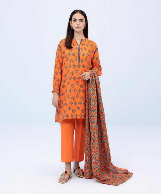 SAPPHIRE | UNSTITCHED 3 PIECE PRINTED LIGHT KHADDAR SUIT