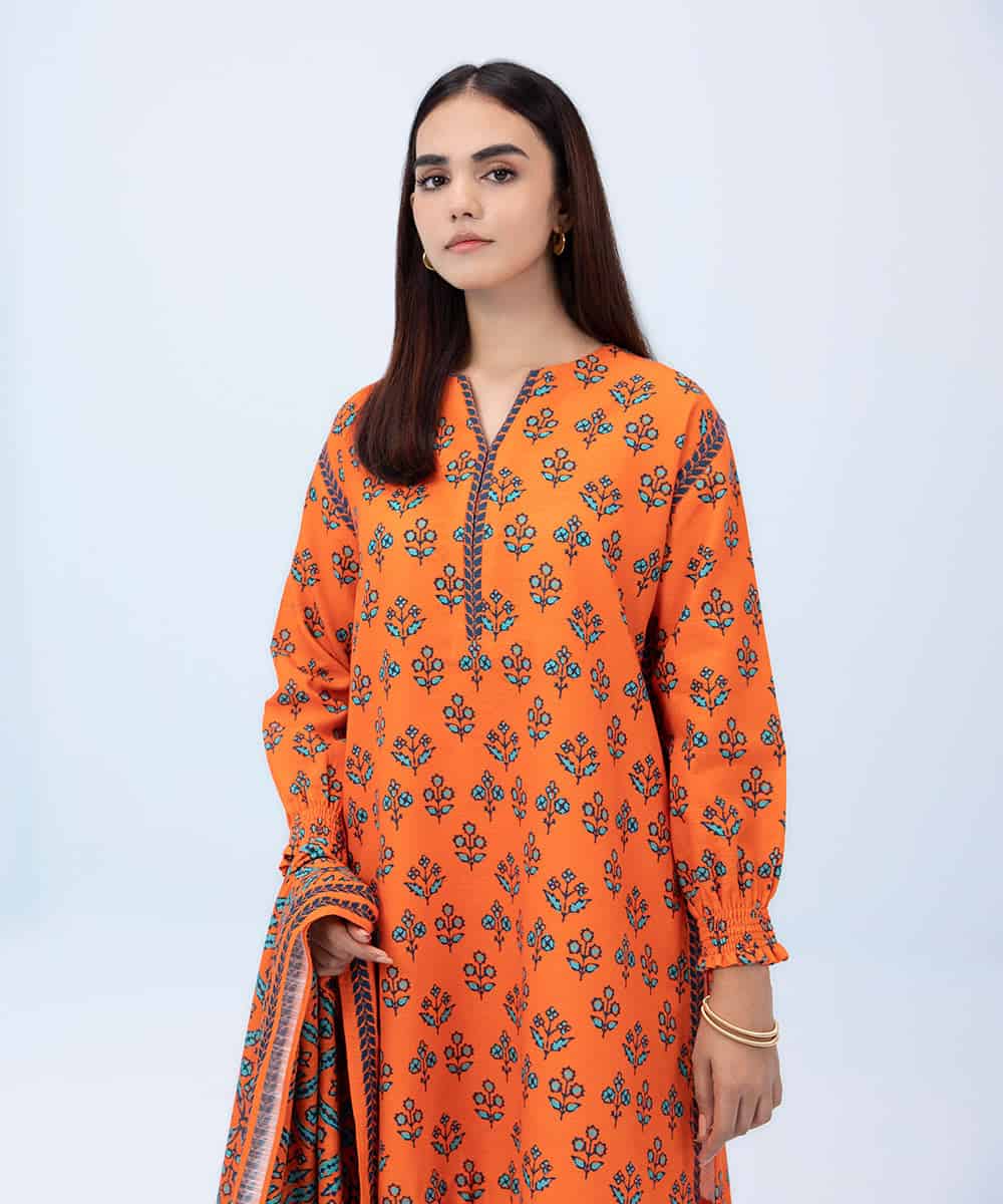 SAPPHIRE | UNSTITCHED 3 PIECE PRINTED LIGHT KHADDAR SUIT