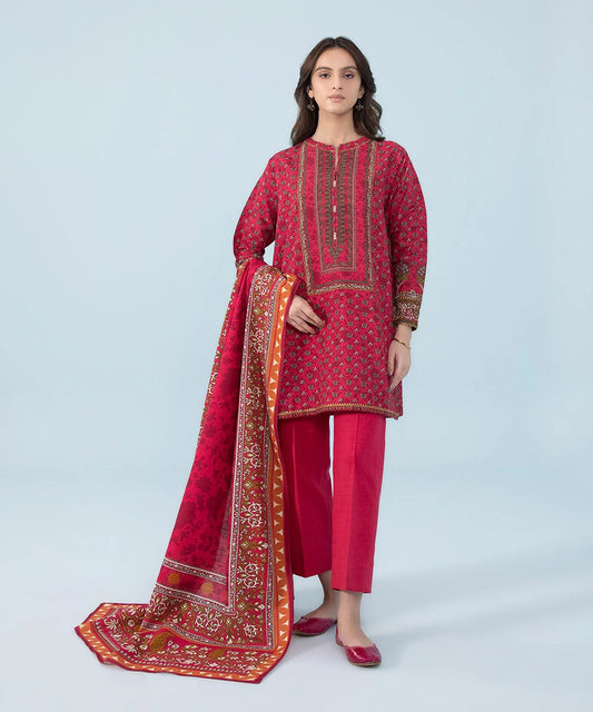 SAPPHIRE | UNSTITCHED 3 PIECE PRINTED KHADDAR SUIT