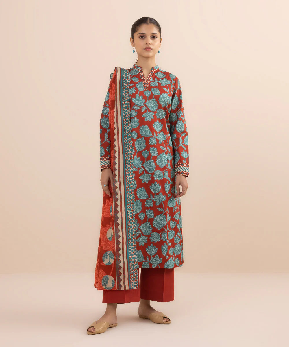 SAPPHIRE | UNSTITCHED 3 PIECE PRINTED LAWN SUIT