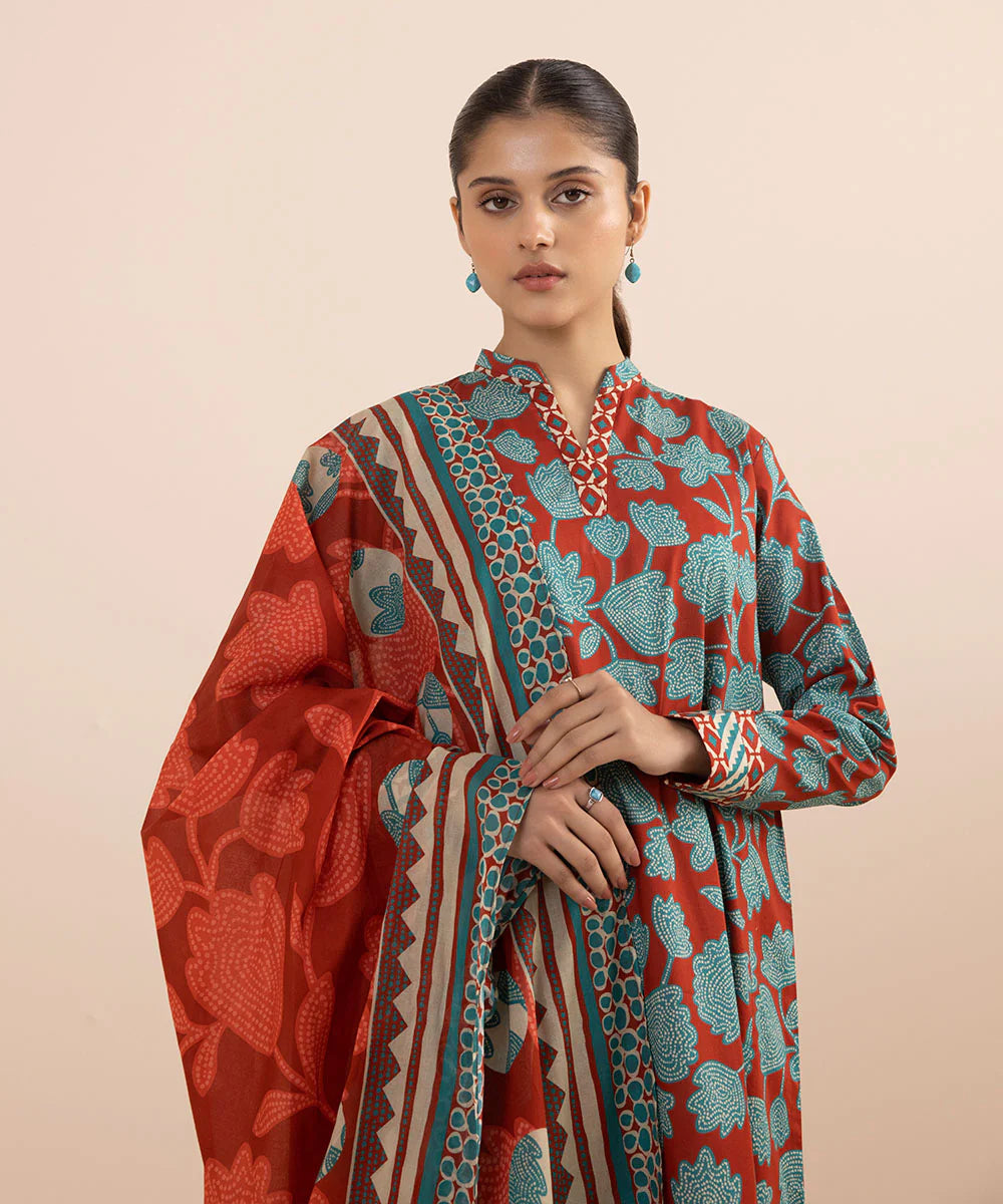 SAPPHIRE | UNSTITCHED 3 PIECE PRINTED LAWN SUIT