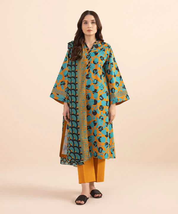 SAPPHIRE | UNSTITCHED 3 PIECE PRINTED LAWN SUIT