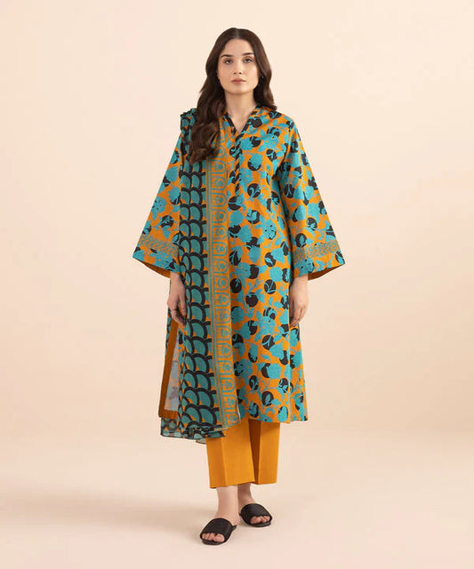 SAPPHIRE | UNSTITCHED 3 PIECE PRINTED LAWN SUIT
