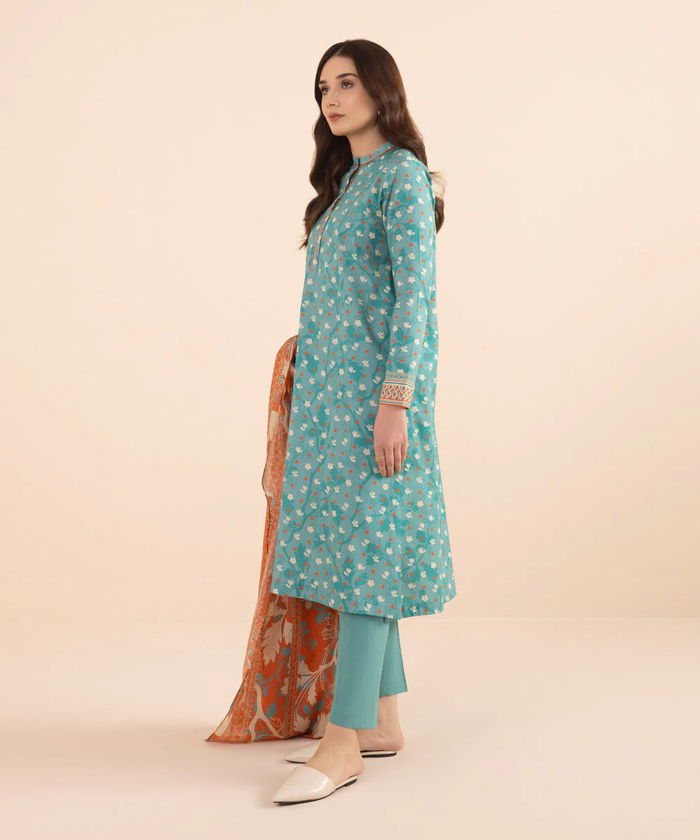 SAPPHIRE | UNSTITCHED 3 PIECE PRINTED LAWN SUIT