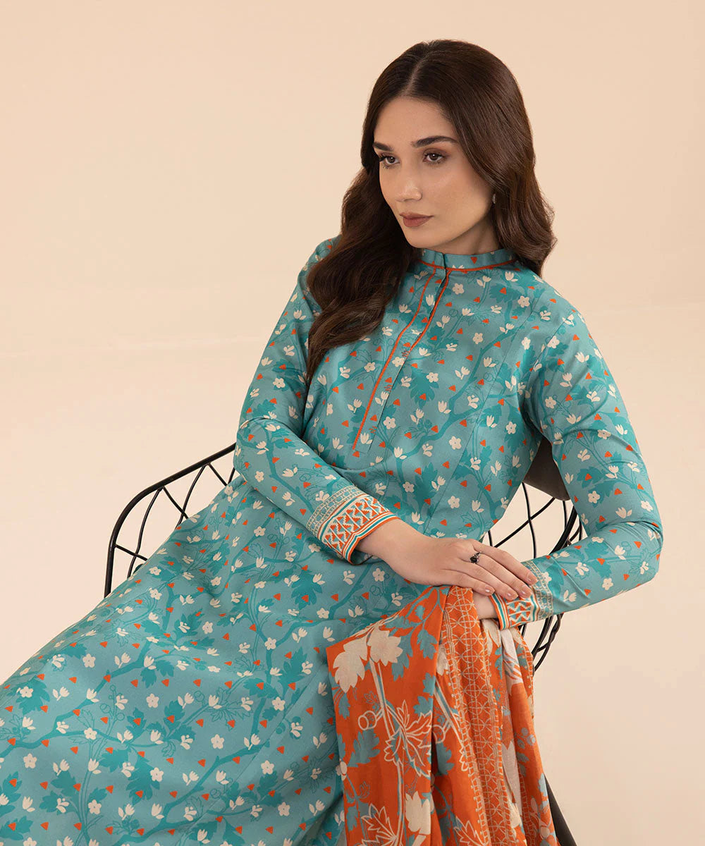 SAPPHIRE | UNSTITCHED 3 PIECE PRINTED LAWN SUIT