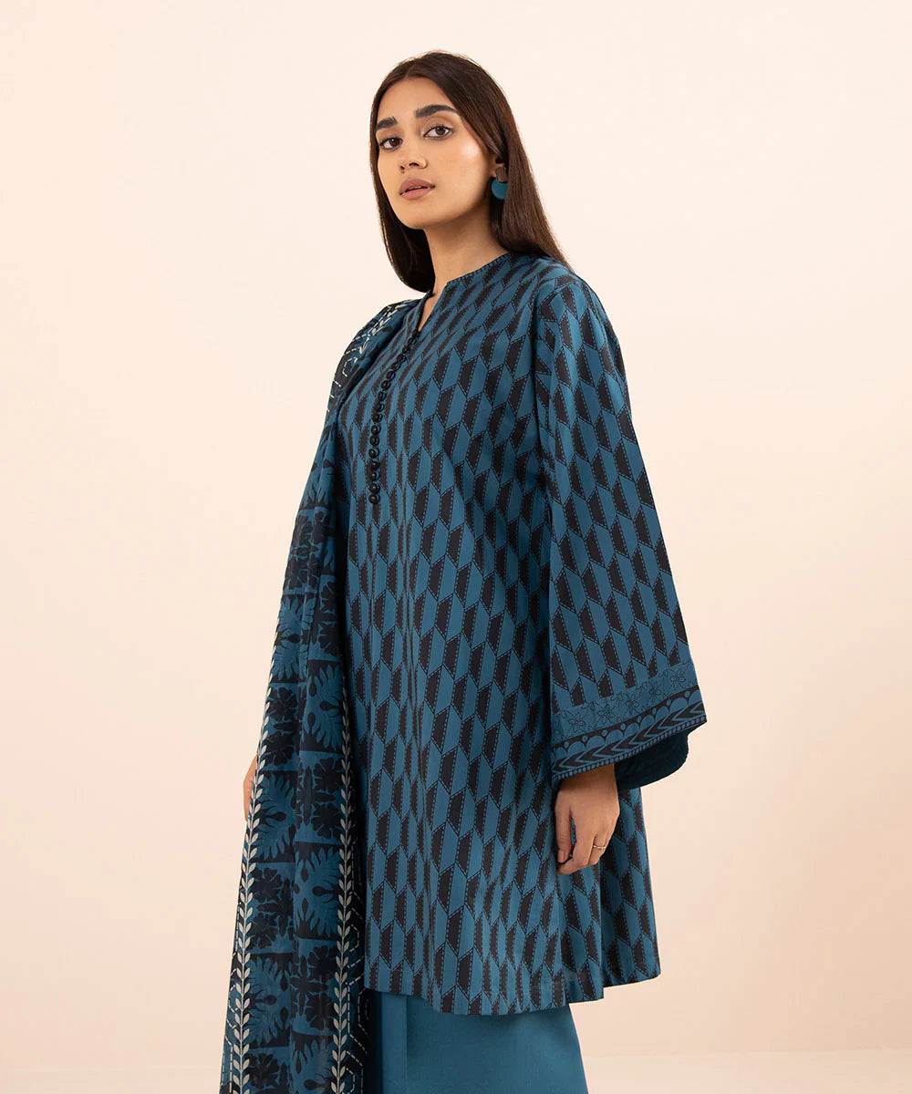 SAPPHIRE | UNSTITCHED 3 PIECE PRINTED LAWN SUIT