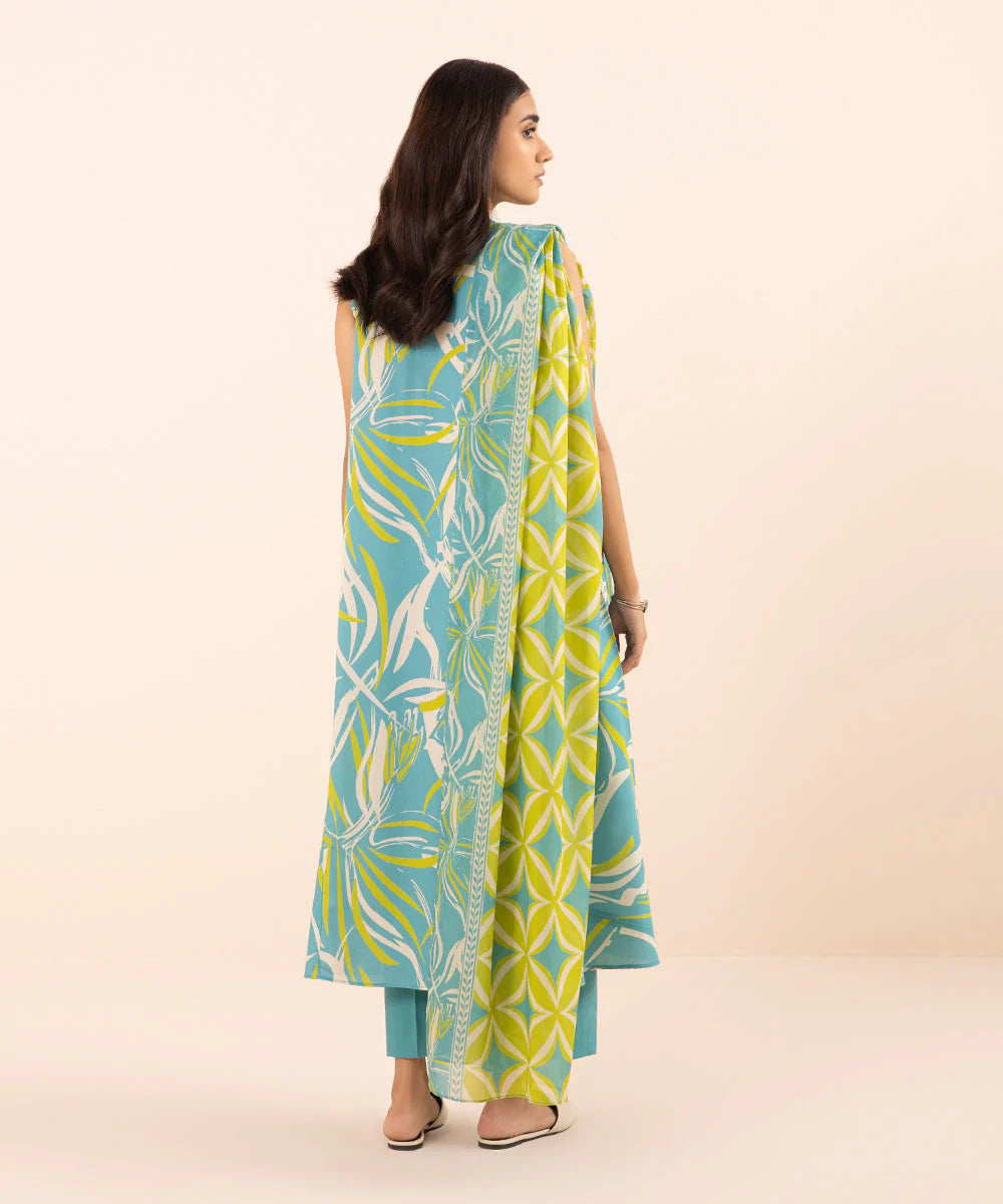 SAPPHIRE | UNSTITCHED 3 PIECE PRINTED LAWN SUIT