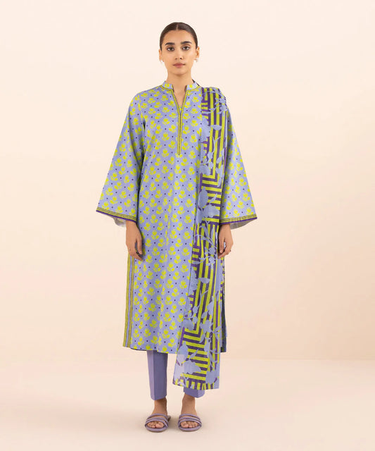 SAPPHIRE | UNSTITCHED 3 PIECE PRINTED LAWN SUIT