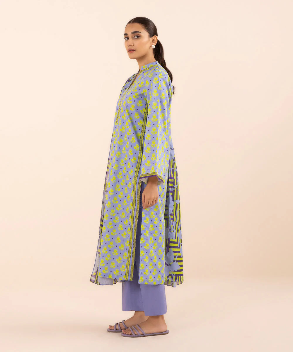 SAPPHIRE | UNSTITCHED 3 PIECE PRINTED LAWN SUIT