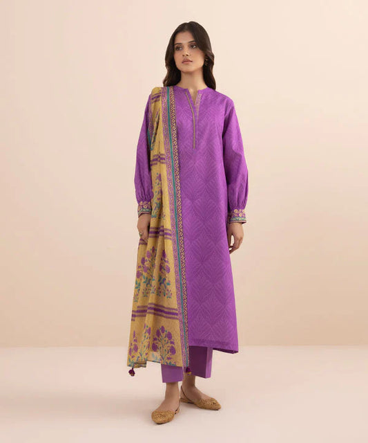 SAPPHIRE | UNSTITCHED 3 PIECE PRINTED LAWN SUIT