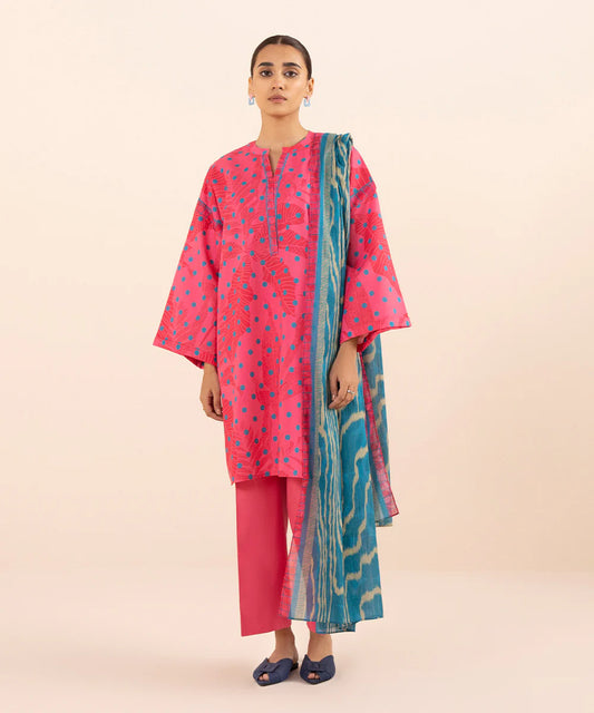 SAPPHIRE | UNSTITCHED 3 PIECE PRINTED LAWN SUIT