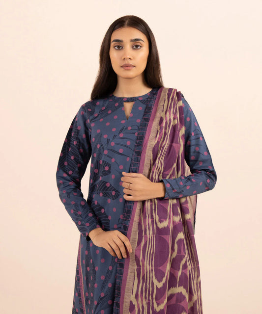 SAPPHIRE | UNSTITCHED 3 PIECE PRINTED LAWN SUIT