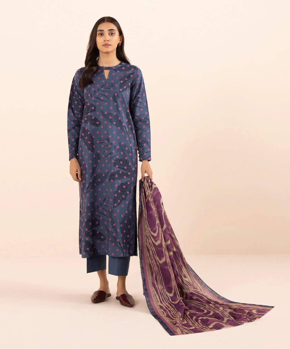 SAPPHIRE | UNSTITCHED 3 PIECE PRINTED LAWN SUIT