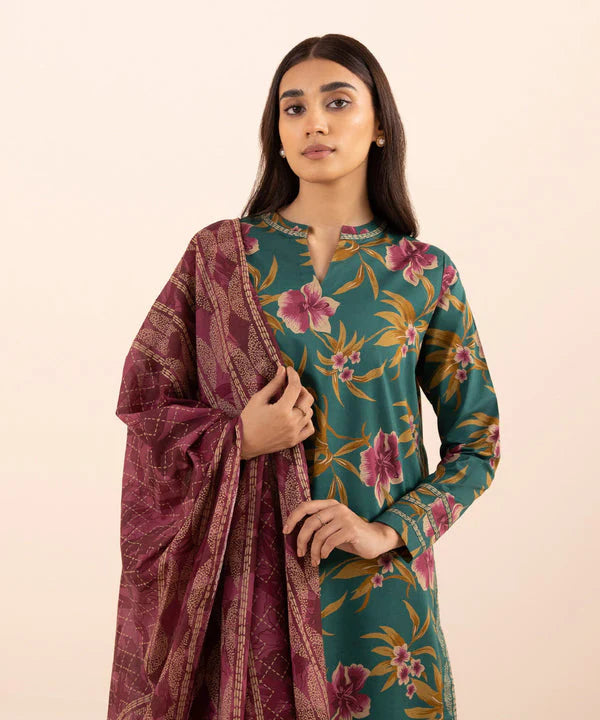 SAPPHIRE | UNSTITCHED 3 PIECE PRINTED LAWN SUIT