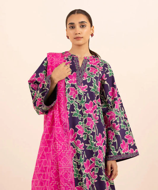 SAPPHIRE | UNSTITCHED 3 PIECE PRINTED LAWN SUIT