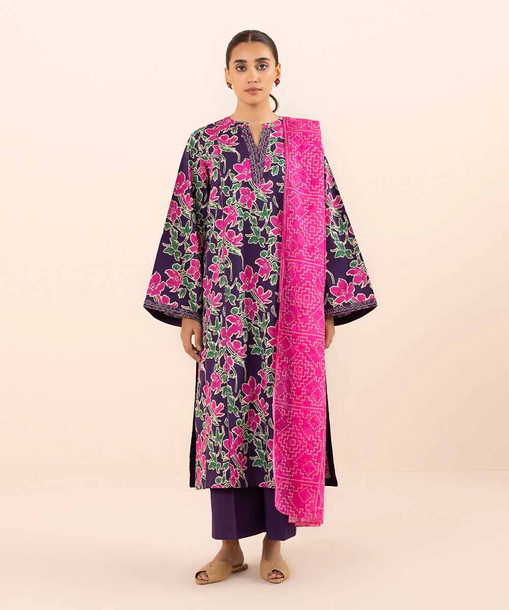 SAPPHIRE | UNSTITCHED 3 PIECE PRINTED LAWN SUIT