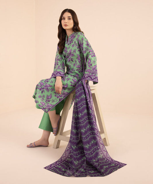 SAPPHIRE | UNSTITCHED 3 PIECE PRINTED LAWN SUIT