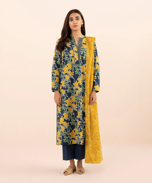 SAPPHIRE | UNSTITCHED 3 PIECE PRINTED LAWN SUIT