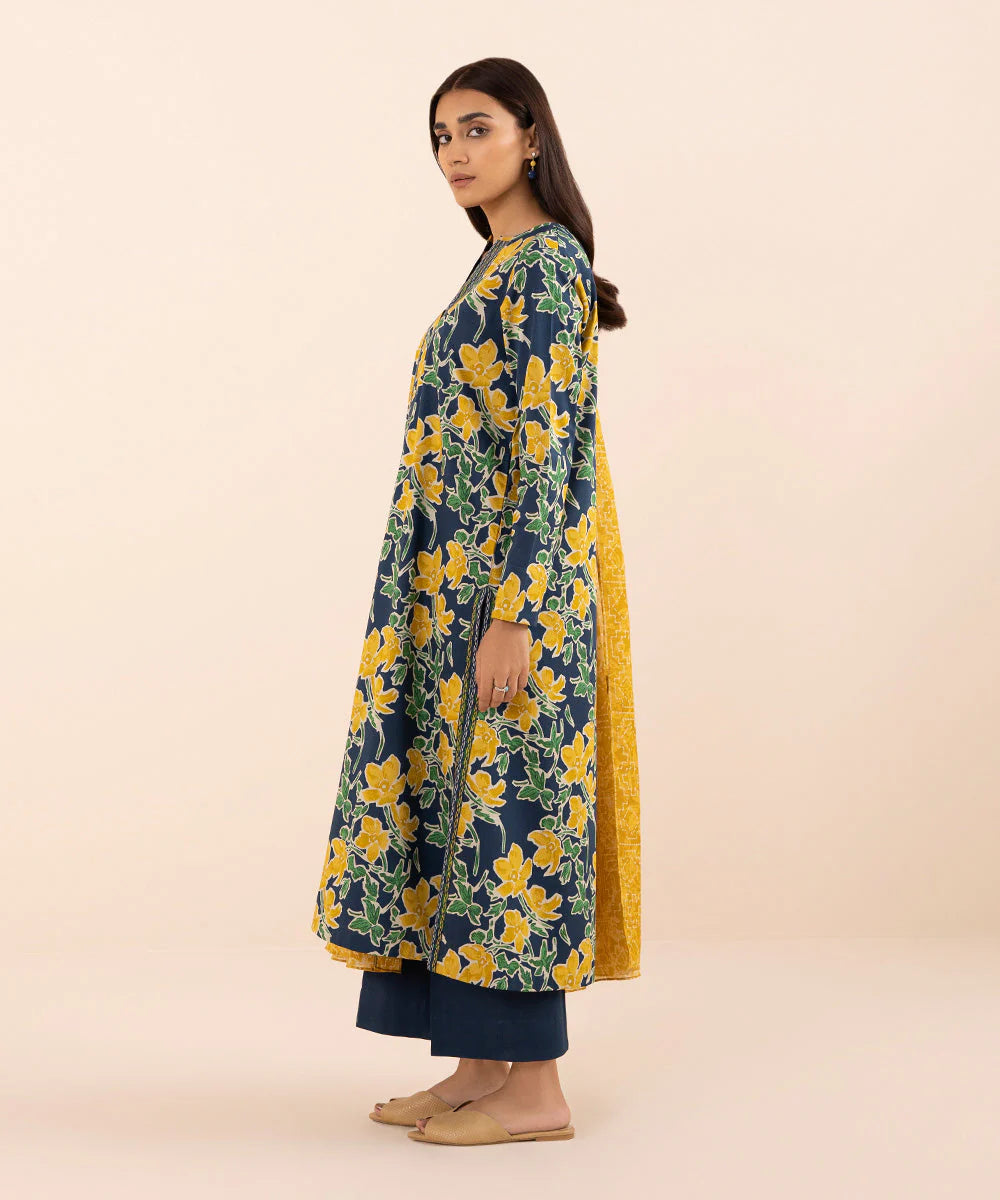 SAPPHIRE | UNSTITCHED 3 PIECE PRINTED LAWN SUIT