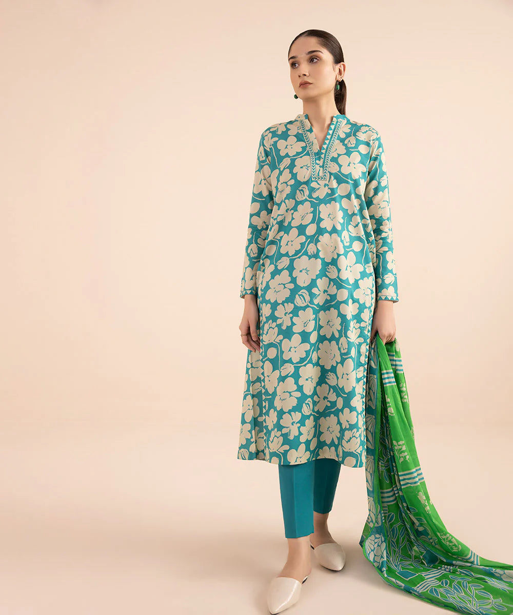 SAPPHIRE | UNSTITCHED 3 PIECE PRINTED LAWN SUIT