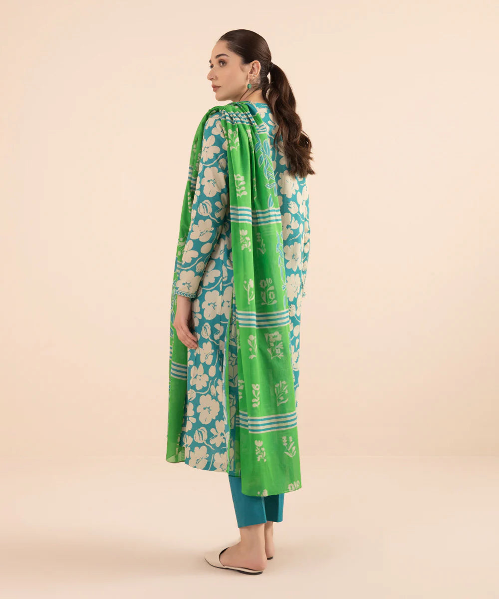 SAPPHIRE | UNSTITCHED 3 PIECE PRINTED LAWN SUIT
