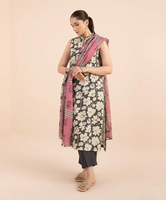 SAPPHIRE | UNSTITCHED 3 PIECE PRINTED LAWN SUIT