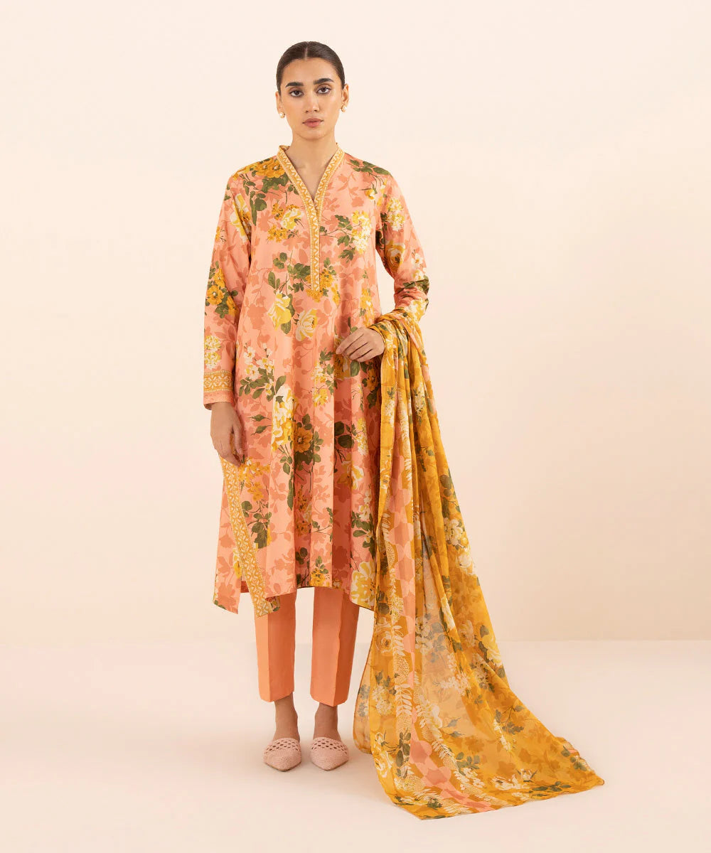 SAPPHIRE | UNSTITCHED 3 PIECE PRINTED LAWN SUIT