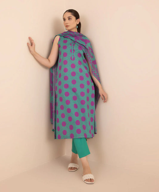 SAPPHIRE | UNSTITCHED 3 PIECE PRINTED LAWN SUIT