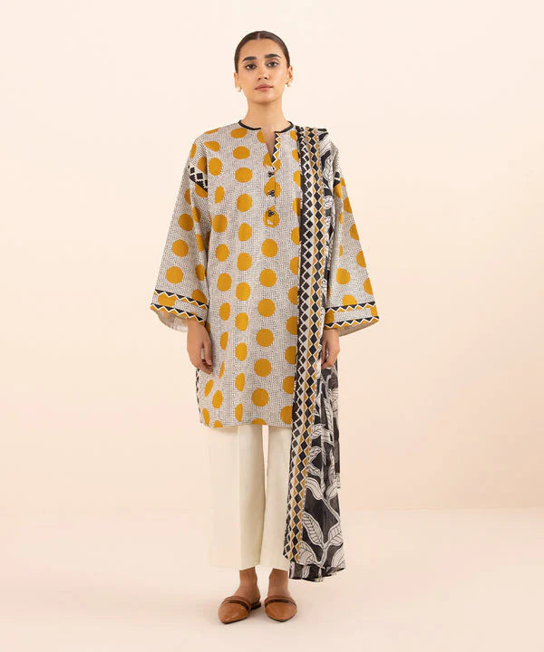 SAPPHIRE | UNSTITCHED 3 PIECE PRINTED LAWN SUIT