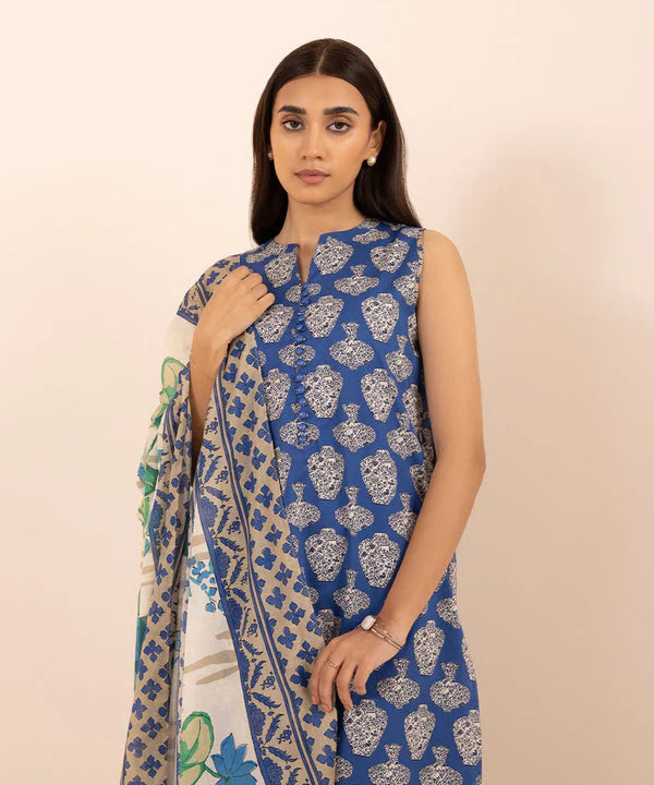SAPPHIRE | UNSTITCHED 3 PIECE PRINTED LAWN SUIT