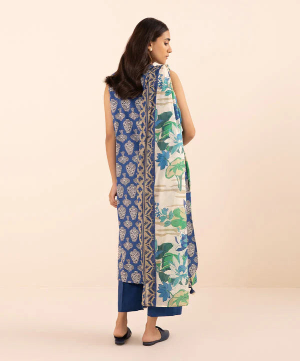 SAPPHIRE | UNSTITCHED 3 PIECE PRINTED LAWN SUIT
