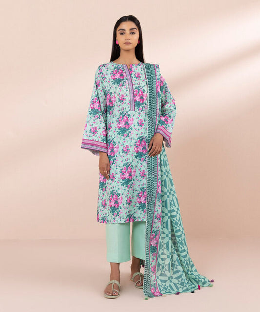 SAPPHIRE | UNSTITCHED 3 PIECE PRINTED LAWN SUIT