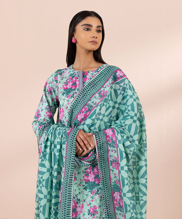 SAPPHIRE | UNSTITCHED 3 PIECE PRINTED LAWN SUIT
