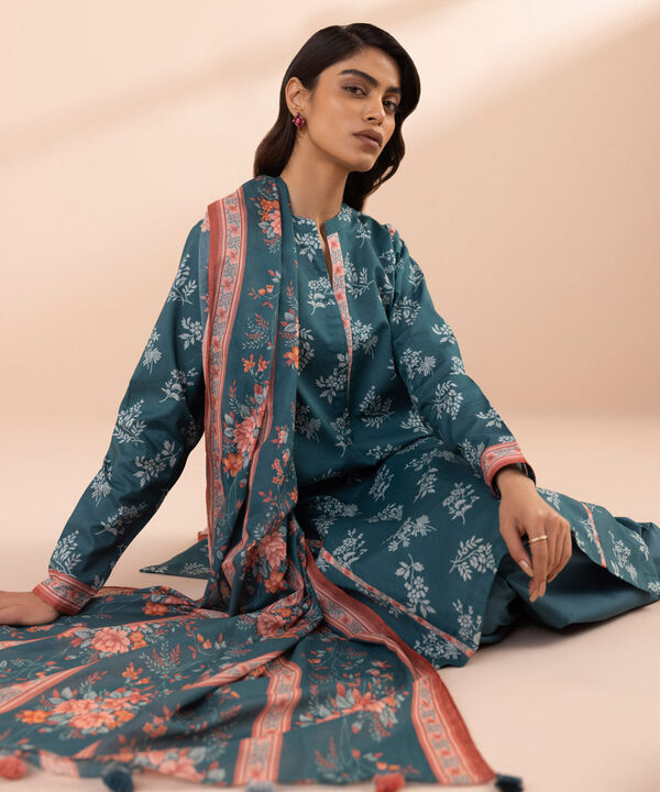 SAPPHIRE | UNSTITCHED 3 PIECE PRINTED LAWN SUIT