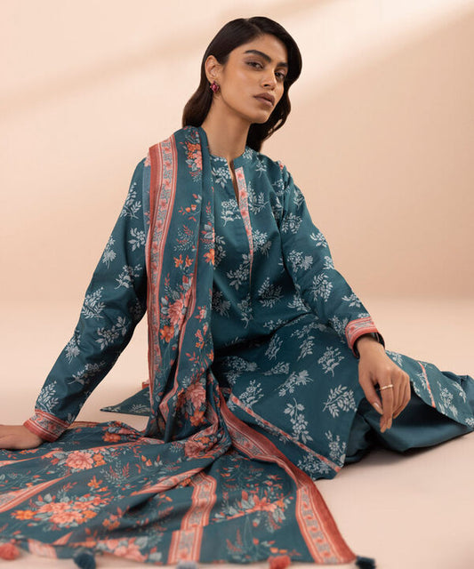 SAPPHIRE | UNSTITCHED 3 PIECE PRINTED LAWN SUIT