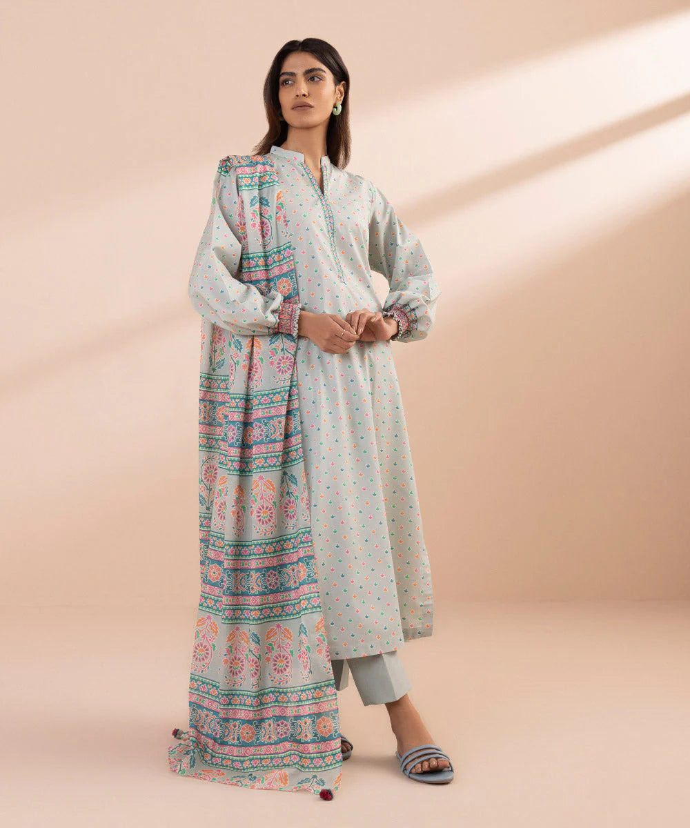 SAPPHIRE | UNSTITCHED 3 PIECE PRINTED LAWN SUIT