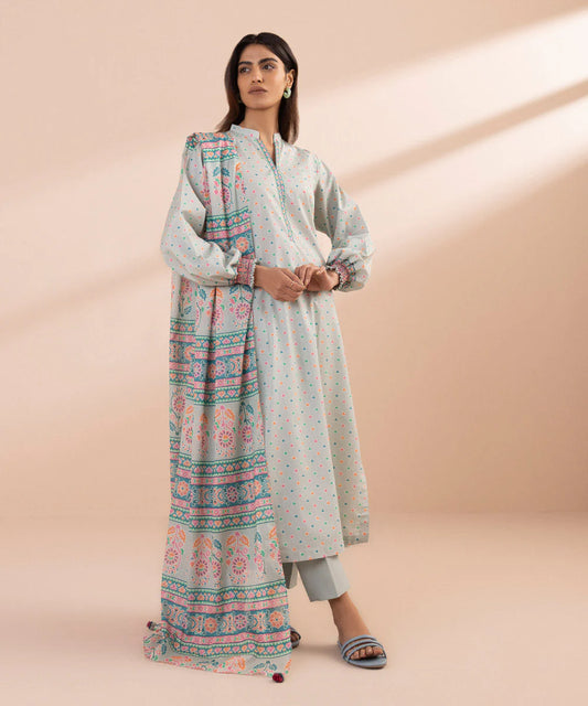 SAPPHIRE | UNSTITCHED 3 PIECE PRINTED LAWN SUIT